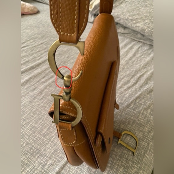 Authentic Vintage Christian Dior Brown Leather Saddlebag - Picture 2 of 16